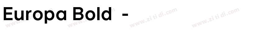 Europa Bold字体字体转换